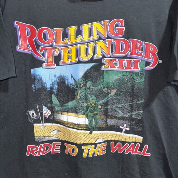 Vintage 2000 Rolling Thunder XIII Motorcycle Shirt Size Large - Picture 2 of 5